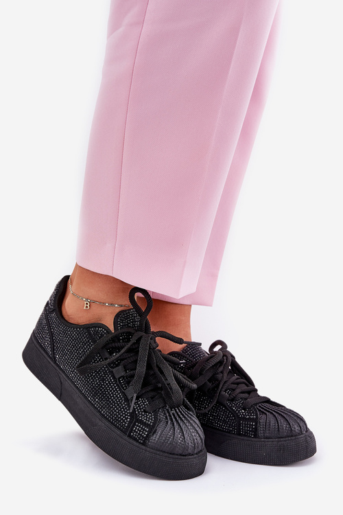 Жіночі Кросівки З Декором На Платформі Чорні Eanneth