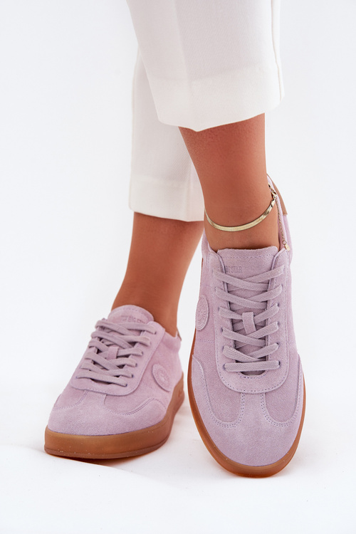 Жіночі Замшеві Кросівки Big Star RR274850 HI-POLY SYSTEM Фіолетові