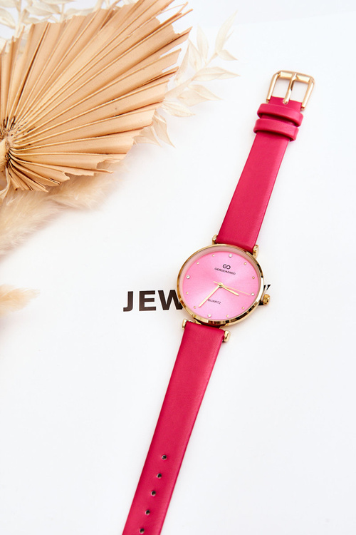 Жіночий шкіряний годинник Giorgio&Dario Fuchsia