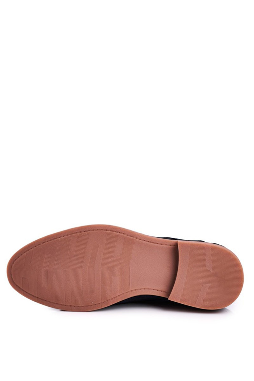 Чоловічі шкіряні мокасини з нубуку BEDNAREK темно-сині