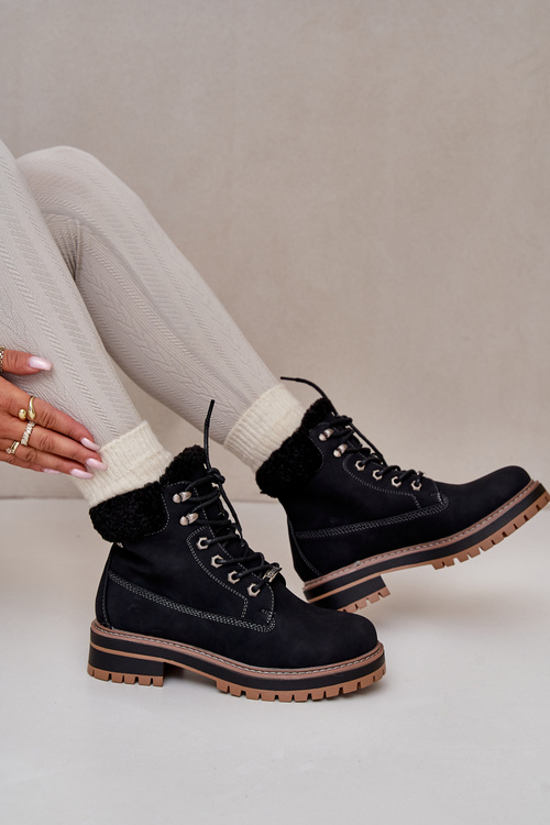 Теплі жіночі черевики Big Star OO274A287 Чорні