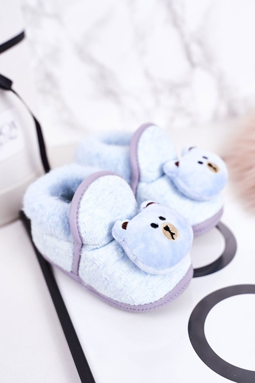 Дитячі домашні тапочки на резинці з ведмедиком Синій Пух