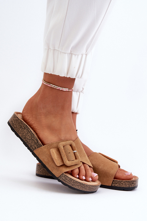 Жіночі босоніжки з пряжкою Eco Suede Camel Laeltia