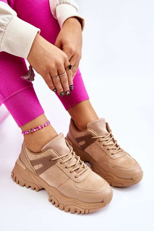 Модне спортивне взуття Бежеві кросівки Frezio