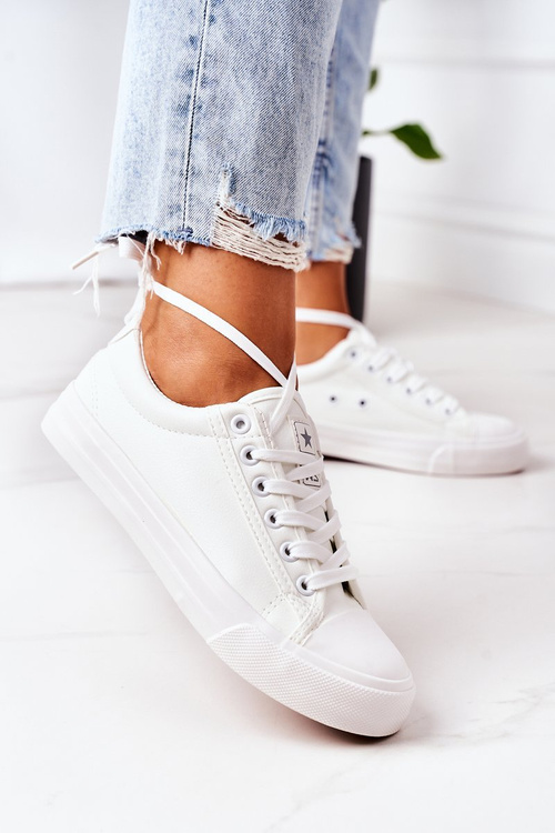 Жіночі шкіряні кросівки білі мега