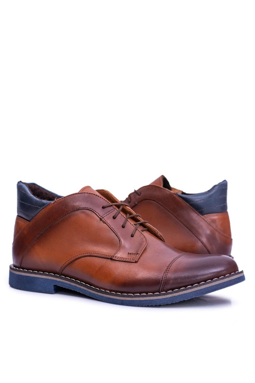 Коричневі чоловічі повстяні утеплені черевики Casual Hakuro