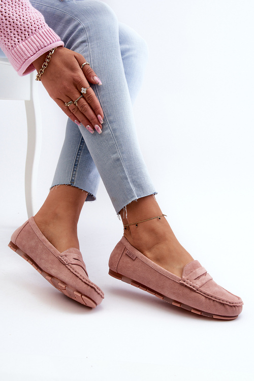 Жіночі еко-замшеві мокасини Big Star NN274928 Memory Foam System Pink