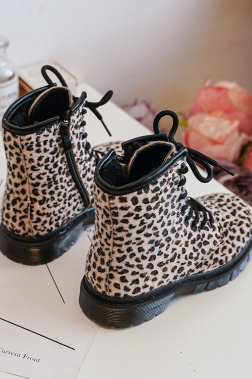 Чоботи дитячі утеплені на блискавці бежеві Goopy