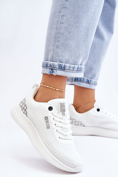 Жіноче спортивне взуття з сіткою Memory Foam System Big Star LL274664 Біле