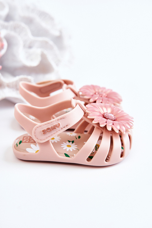 Дитячі босоніжки на липучці Аромат ZAXY JJ385032 Світло-рожевий