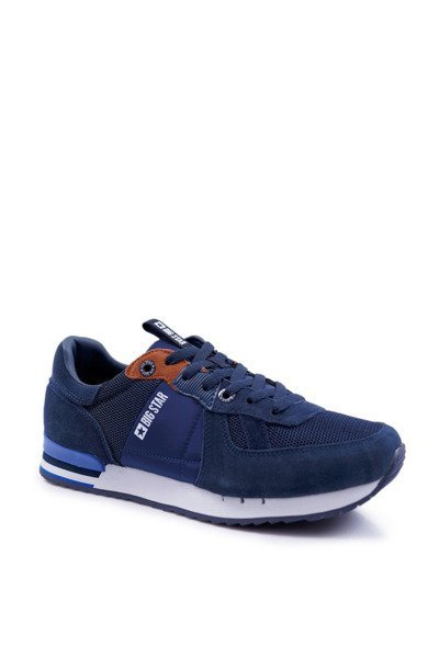 Спортивне чоловіче взуття Big Star Suede Leather Navy Blue DD174321