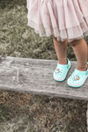 Дитячі поролонові тапочки Crocs Green-Pink Lazy Day