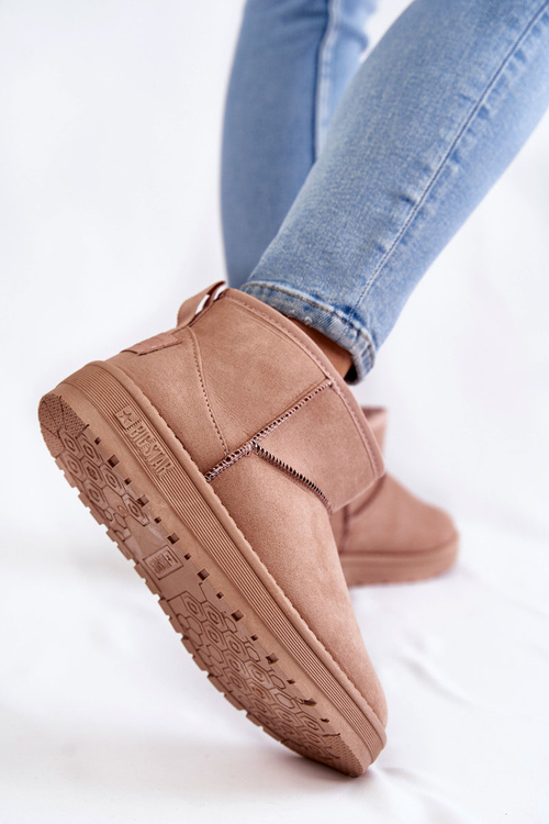 Жіночі теплі зимові черевики Big Star KK274293 Світло-рожеві