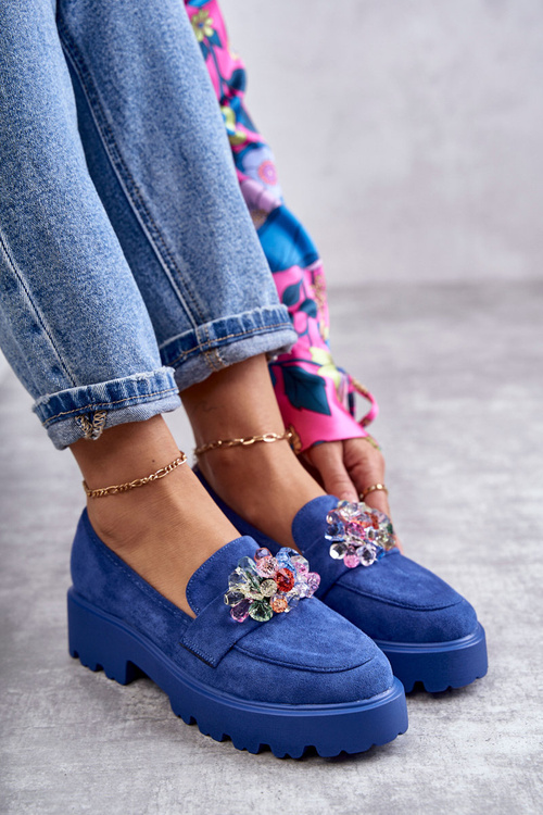 Жіночі замшеві туфлі з декором Blue Britt