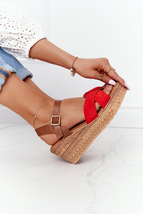 Босоніжки на танкетці S.Barski GD-38 Red