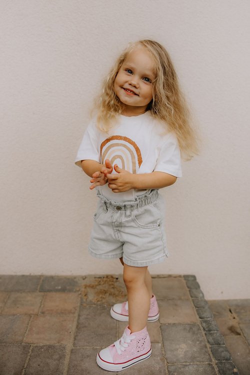 Рожеві високі дитячі кросівки Mona