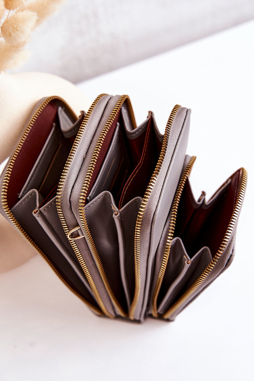 Гаманець Сумочка 2в1 На Блискавці Сіра Феміда