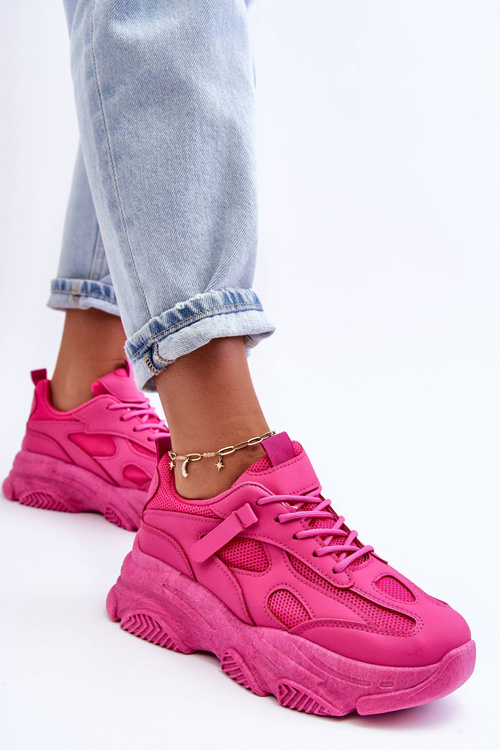 Жіночі кросівки на масивній платформі Фуксія Agnenia