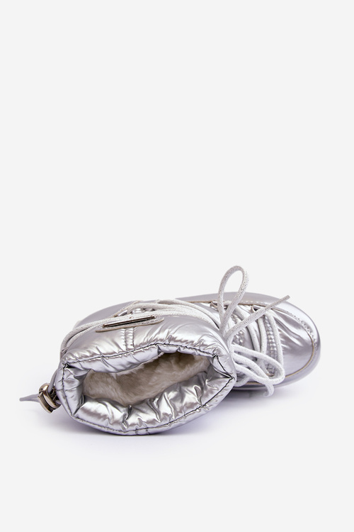 Теплі снігові черевики на шнурівці Silver Colina