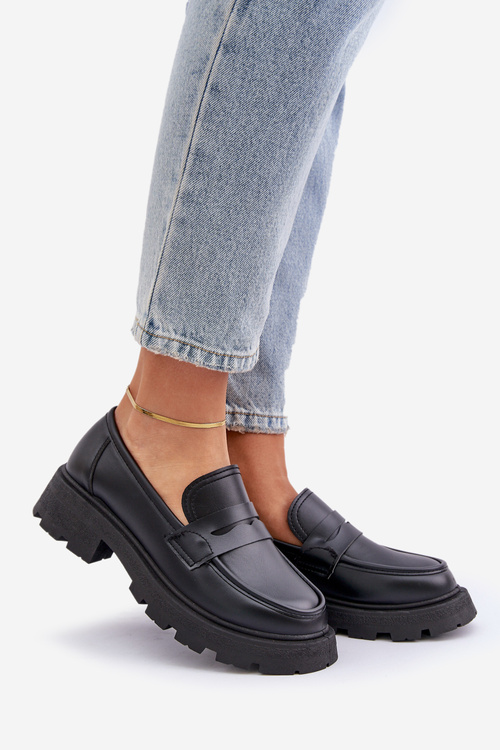 Жіночі Мокасини З Еко Шкіри Чорні Sendall