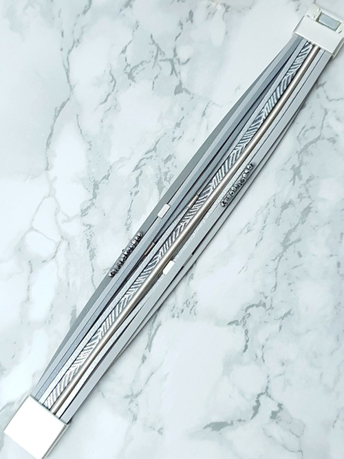 Жіночий браслет ряд широких сірих кристалів Michiko