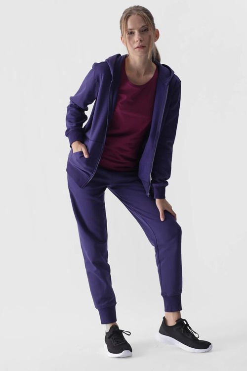 Жіноча толстовка на блискавці бавовна 4F сіра 4FWMM00TSWSF1467-27M