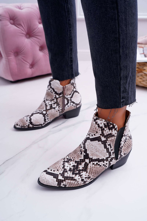 Жіночі ботфорти Муріно зі зміїної шкіри
