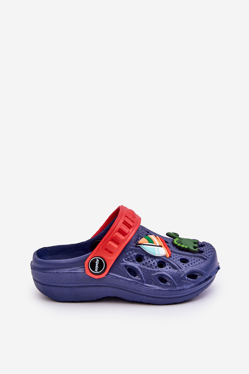 Дитячі поролонові легкі босоніжки Crocs темно-сині Sweets