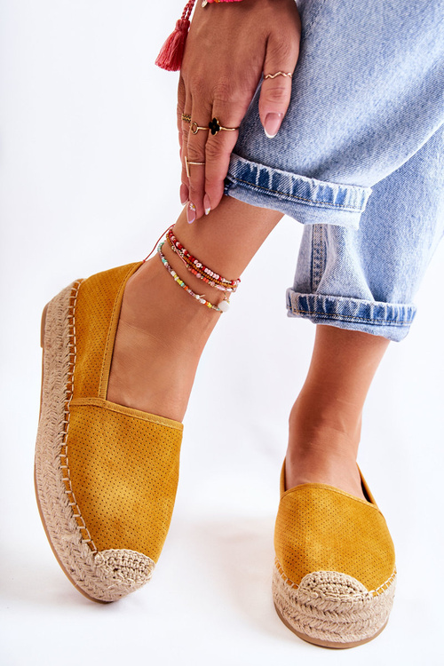 Жіночі еспадрільї на платформі жовті Marise
