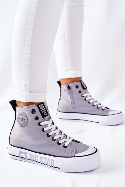 Високі кросівки на платформі Big Star II274016 Сірі