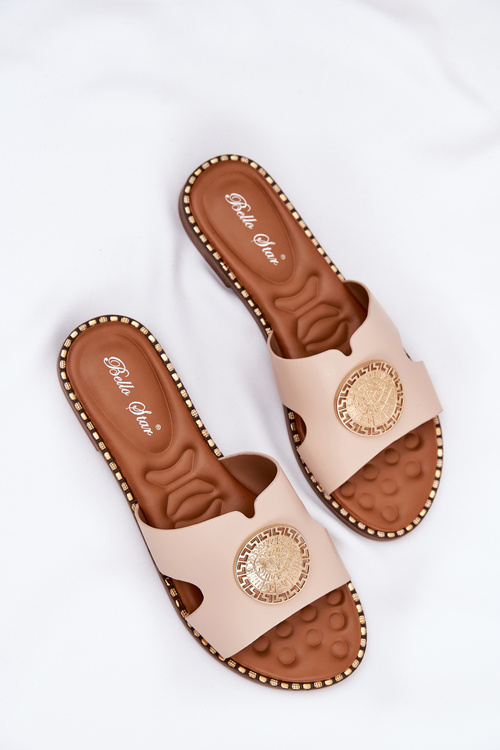 Площині Жіночі Сандалі З Декоративною Деталлю Бежеві Oferry