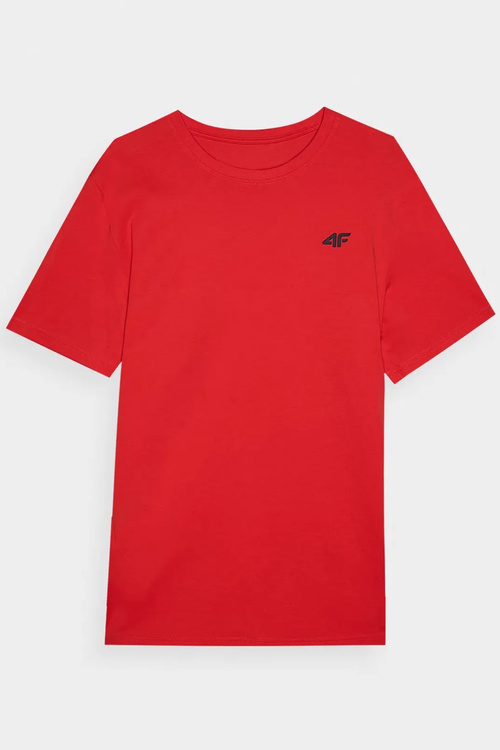 Чоловіча однотонна футболка з логотипом 4F, помаранчева 4FWMM00TTSHM1843-70S