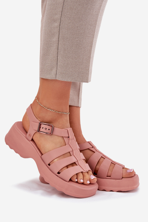 Жіночі босоніжки з запахом ZAXY NN285038 Dirty Pink