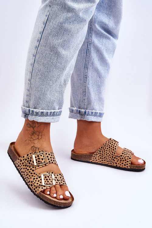 Жіночі сліпони Leopard Beige and Black Destino