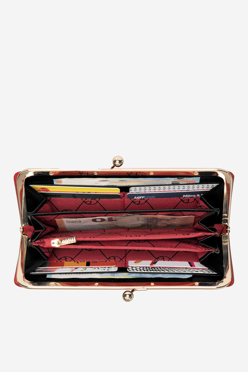 Жіночий гаманець лакований великий Nobo NPUR-LR0061-C005 червоний