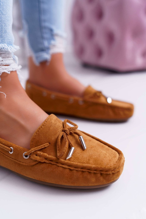 Жіночі мокасини Комфортні еко-замша Camel Memfi