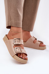 Жіночі Гладкі Ароматизовані Сандалі ZAXY Бежеві NN285092