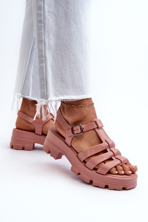 Жіночі босоніжки з запахом ZAXY NN285038 Dirty Pink