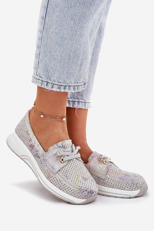 Замшеві Чоботи З Природної Шкіри На Платформі Artiker 56C2104 Сірі