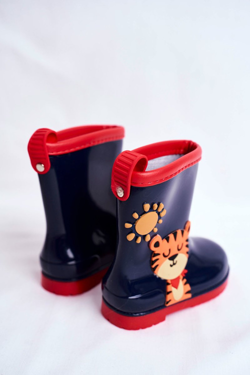 Чоботи гумові калоші дитячі темно-сині