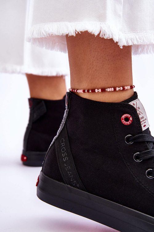 Жіночі класичні високі кросівки Cross Jeans LL2R4088C чорні