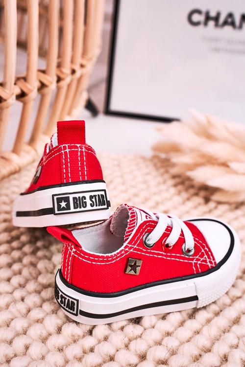 Дитячі класичні низькі кросівки BIG STAR HH374196 Червоні