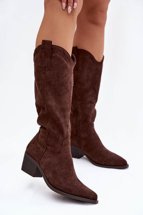 Жіночі ковбойські чоботи Шоколад Jazelle