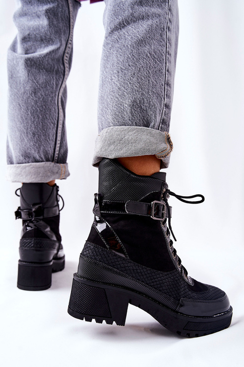 Робочі черевики з пряжкою Black Devera