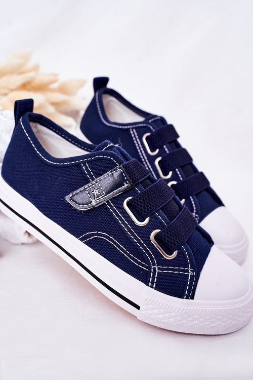 Дитячі кросівки на липучці Темно-сині Месники