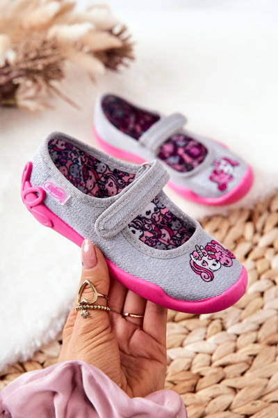 В'єтнамки Ballerinas Befado Unicorns 114X464 Сіро-рожевий