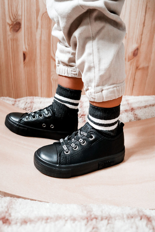 Дитячі шкіряні кросівки BIG STAR KK374061 Чорні