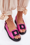Шкіряні Жіночі Сандалі На Платформі З Декором Artiker 56C1571 Фуксія