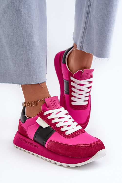 Жіночі кросівки на платформі Big Star NN274500 Memory Foam System Fuchsia
