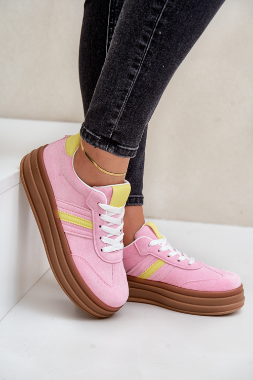 Жіночі кросівки на платформі Pink Dravinnia